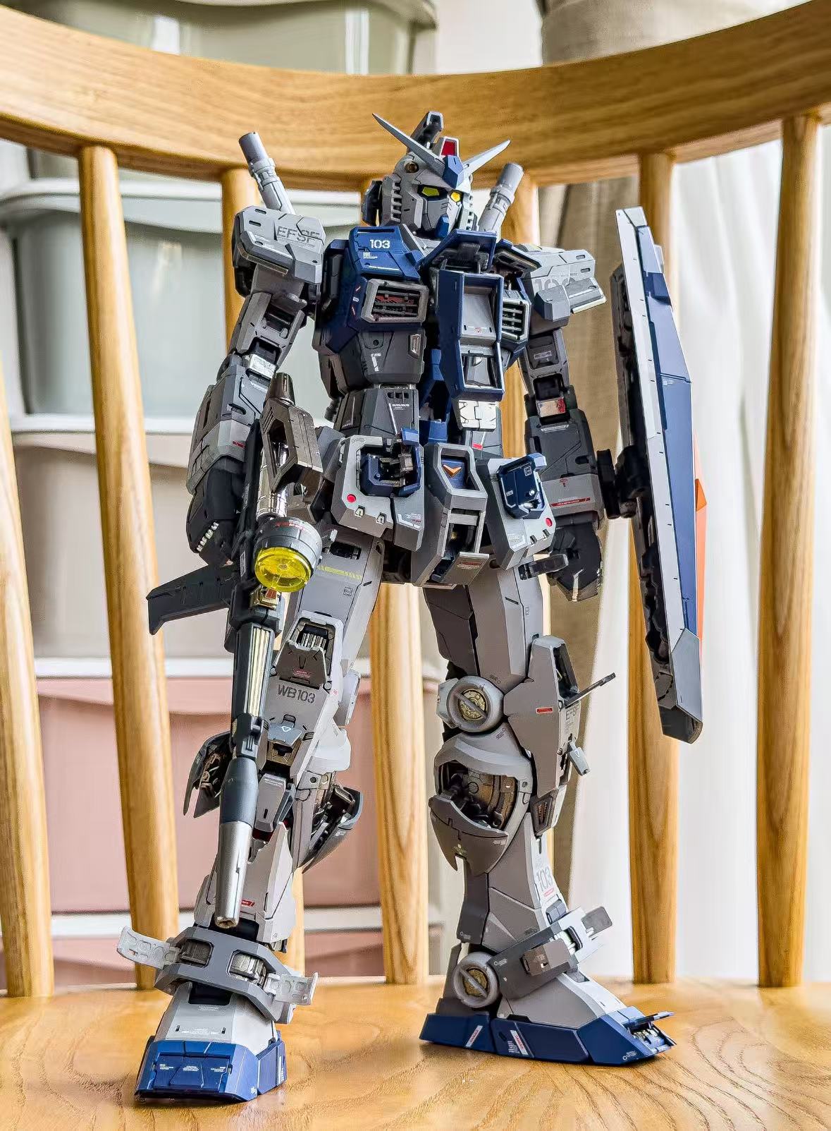 Gundam PUG - Blue-Silver Coating Handcrafted Finished Product